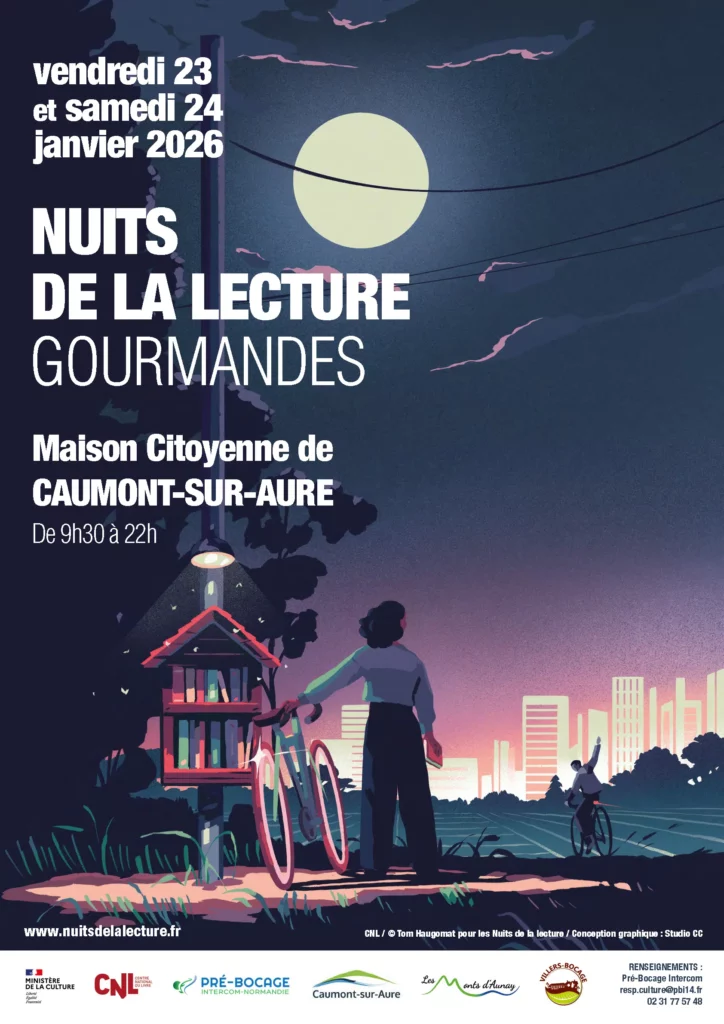 Affiche des nuits de la lecture 2026 du Pré-Bocage